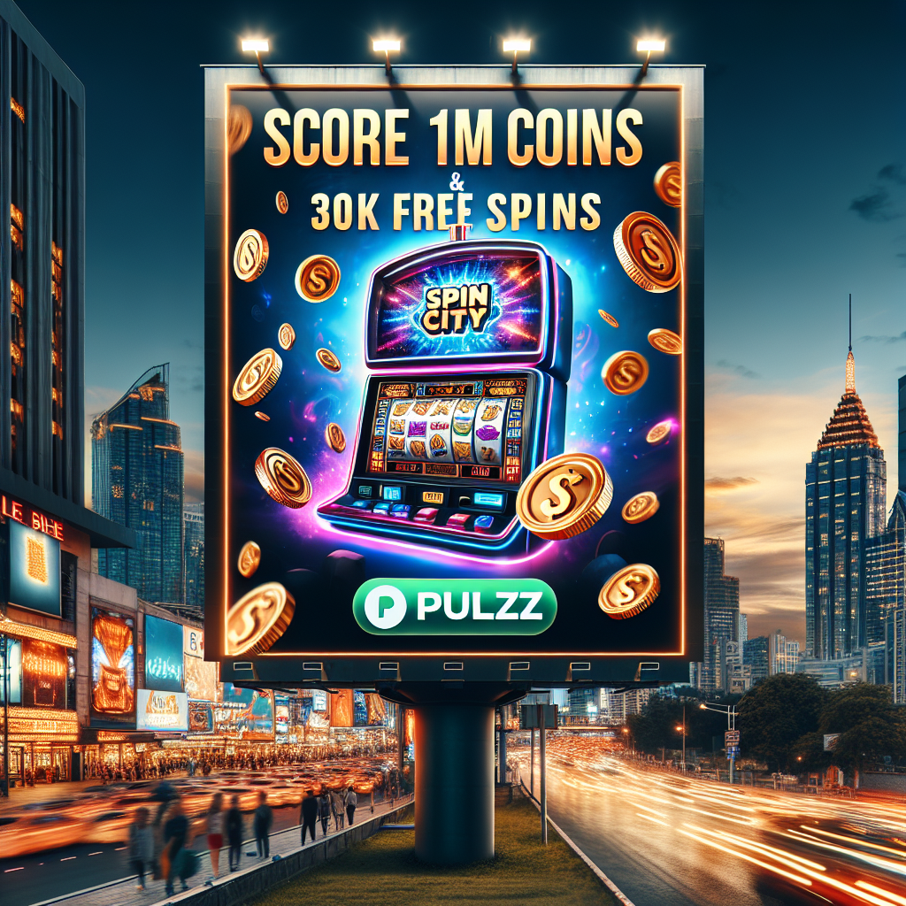 Unlock 1 Million Coins and 30,000 Free Spins at Spin City on Pulsz