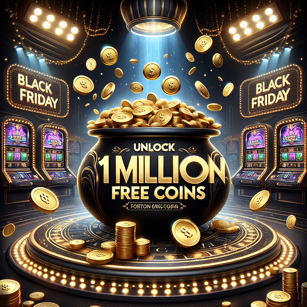 Unlock 1 Million Free Coins This Black Friday at Fortune Coins Casino!